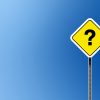Road sign with question mark