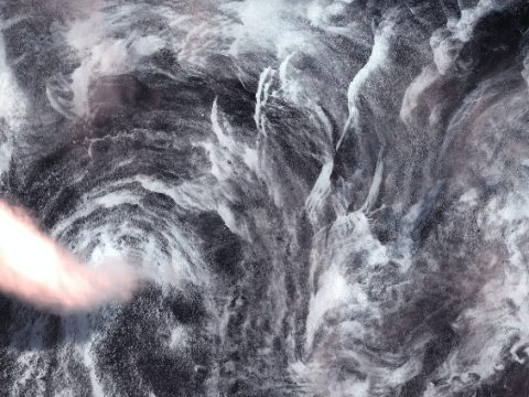 Aerial photo of a hurricane