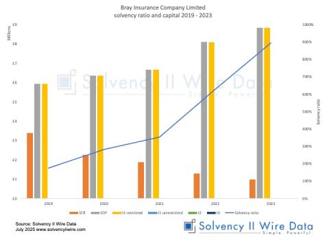 Bray Insurance Company Limited solvency ratio and capital 2019 2023