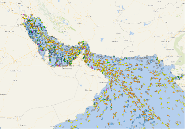 VesselFinder, as at 27 October 2025