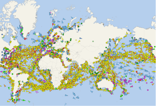 VessleFinder, as at 27 October 2025