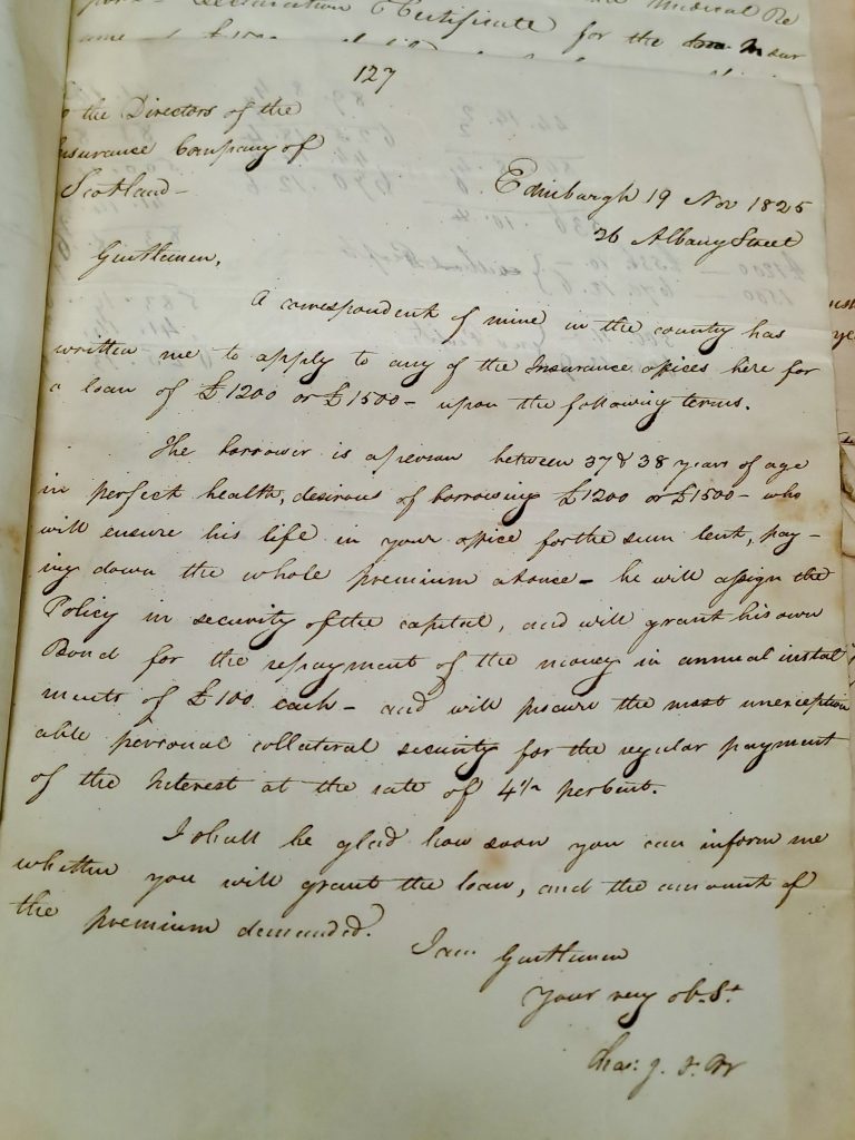 1825 private insurance contract