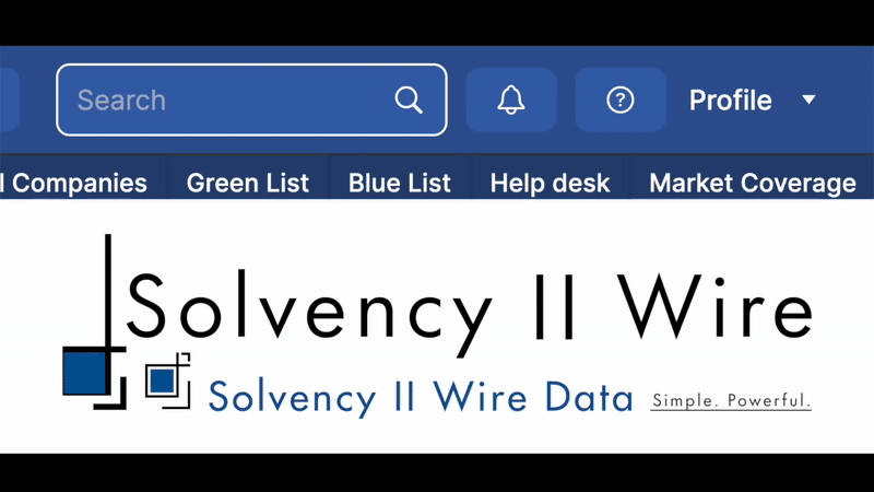Solvency II Wire Data Blue List ad 2